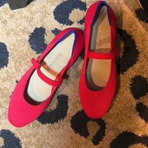*ROTHYS* Red Ballet Flats SZ 8